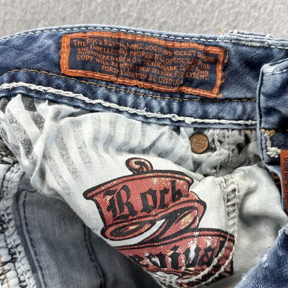 ROCK REVIVAL Yui Womens Skinny Jeans Tag Size 26 Low Rise Dark Wash - Picture 16 of 16